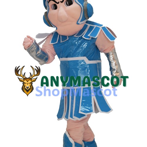 Light Blue Spartan Trojan Knight Sparty Mascot Costume