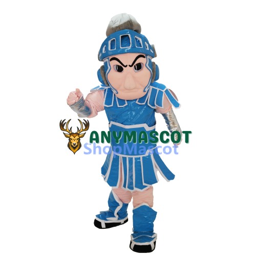 Light Blue Spartan Trojan Knight Sparty Mascot Costume