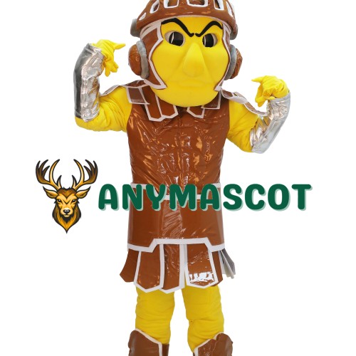 Brown & Yellow Spartan Trojan Knight Sparty Mascot Costume
