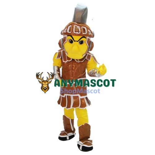 Brown & Yellow Spartan Trojan Knight Sparty Mascot Costume