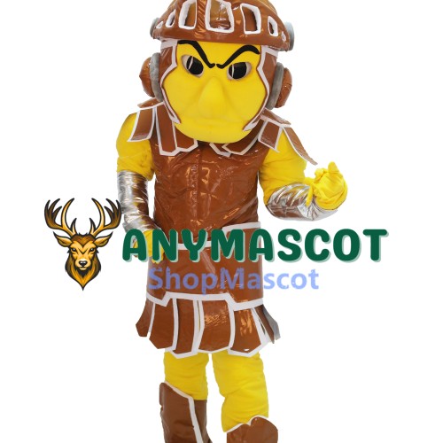 Brown & Yellow Spartan Trojan Knight Sparty Mascot Costume