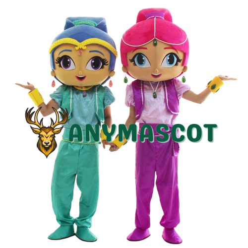 Shimmer and Shine Mascot Costume for Halloween