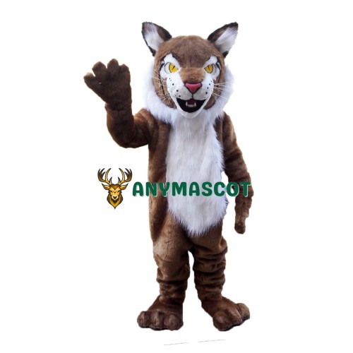 Brown Wildcat Bobcat Mascot Costume
