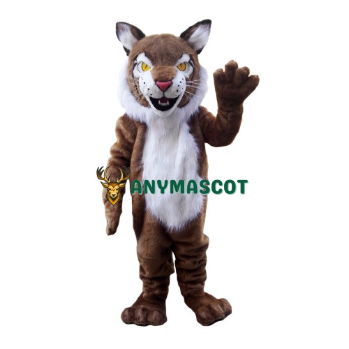 Brown Wildcat Bobcat Mascot Costume