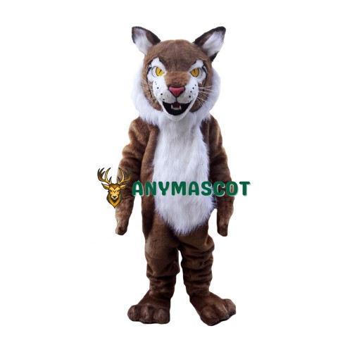 Brown Wildcat Bobcat Mascot Costume