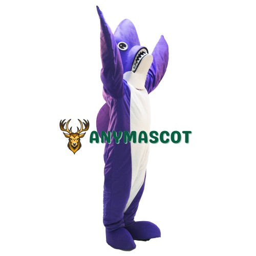 Purple Shark Lightweight Mascot Costume