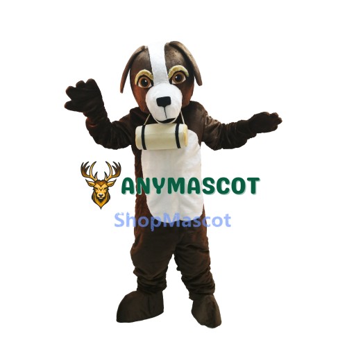 Cute St. Bernard Dog Mascot Costume