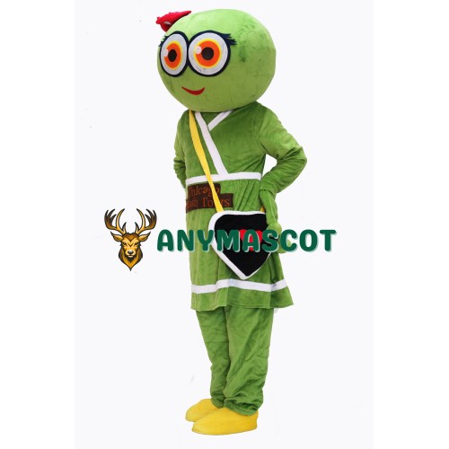 Cute Female Green Frog Mascot Costume on Clearance