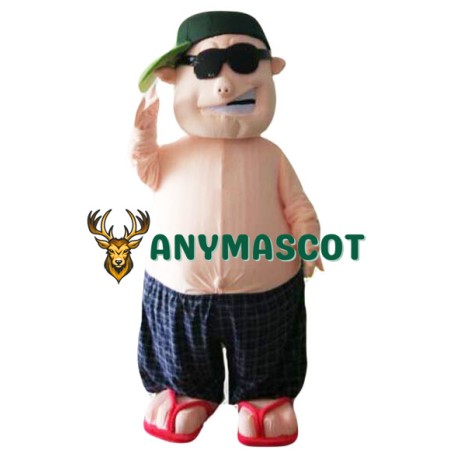 Badass Bad Man Cartoon Baddie Mascot Costume