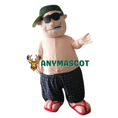 Badass Bad Man Cartoon Baddie Mascot Costume