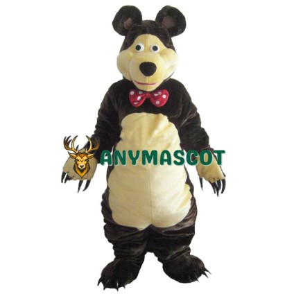 Gentle Brown Bear Mascot Costume