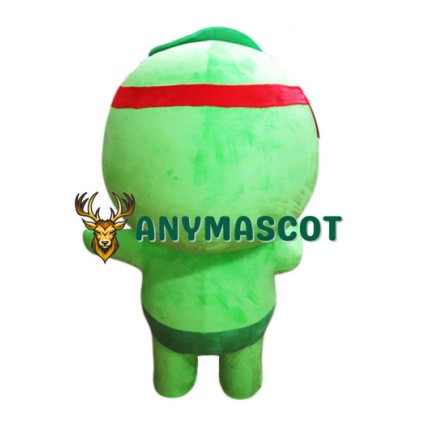 Cartoon Character Green Leaf Mascot Costume