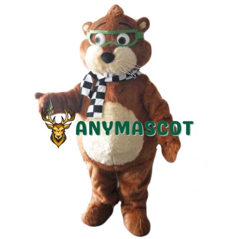 Glasses Gopher Mascot Costume Mouse Mascot