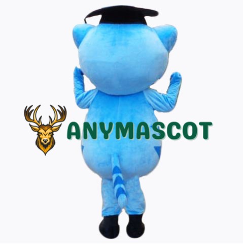 Cute Blue Docter Cat Mascot Costume