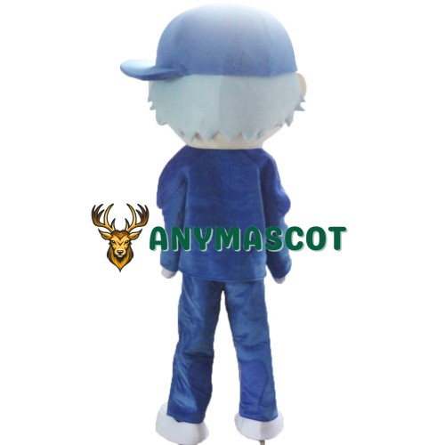 Halloween Blue Cloth Young Boy Mascot Costume for Adult