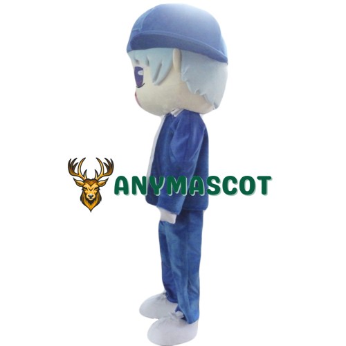 Halloween Blue Cloth Young Boy Mascot Costume for Adult