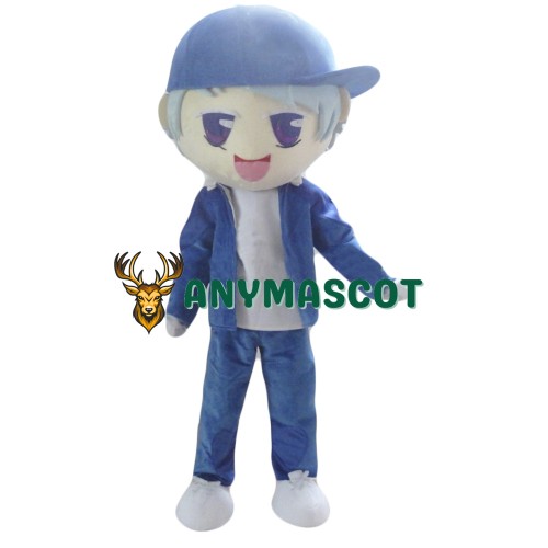 Halloween Blue Cloth Young Boy Mascot Costume for Adult