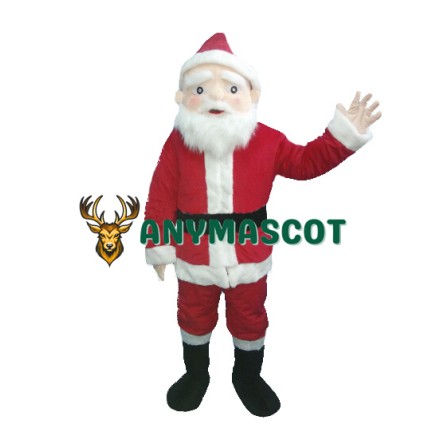 White Mustache Christmas Santa Claus Mascot Costume for Adult