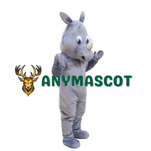 Cute Animal Gray Hippo Mascot Costume for Adult
