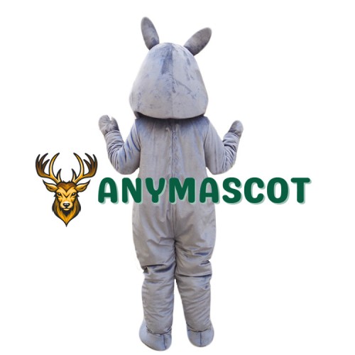 Cute Animal Gray Hippo Mascot Costume for Adult