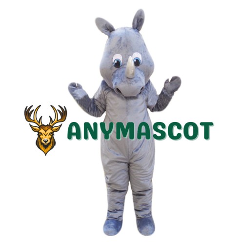 Cute Animal Gray Hippo Mascot Costume for Adult