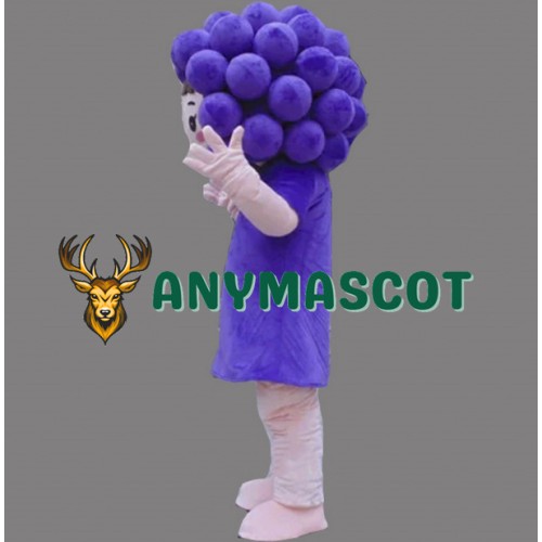 Purple Grape Mascot Costume Vegetable Costume for Adult