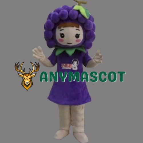 Purple Grape Mascot Costume Vegetable Costume for Adult