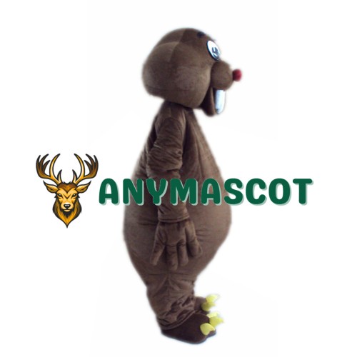 Short Fur Brown Mole Mouse Mascot Costume