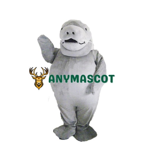 Attractive Gray Sea Cow Mascot Costume for Adult