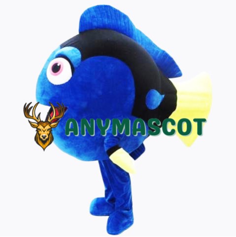 Beautiful Blue Fish Mascot Costume