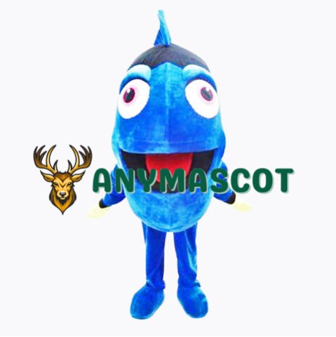 Beautiful Blue Fish Mascot Costume