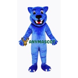Blue Leopard Cute Panther Mascot Costume