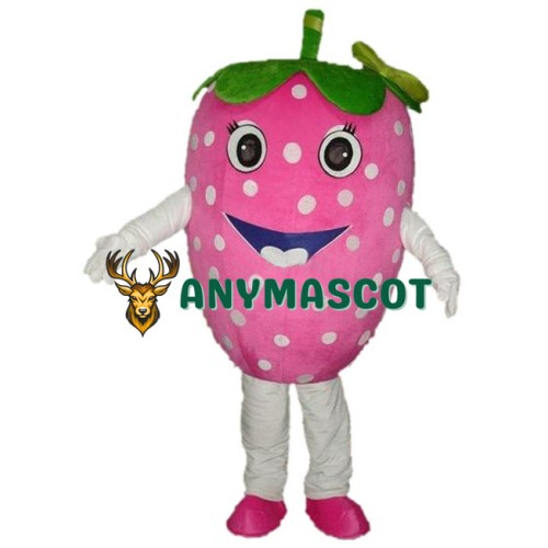 Pink Strawberry Fruit Mascot Costumes