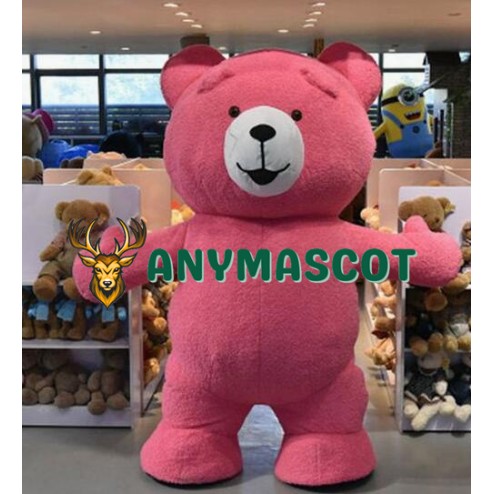 Cute Red Teddy Bear Mascot Costume Animal Costume