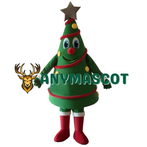 Green Christmas Tree Mascot Costume