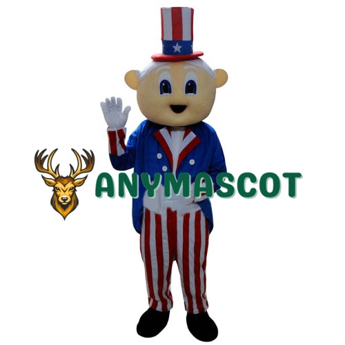American Old Man Magician Mascot Costume