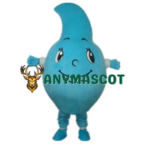 Blue Water Drop Mascot Costume