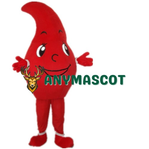 Red Water Drop Mascot Costume