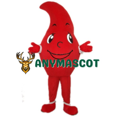 Red Water Drop Mascot Costume