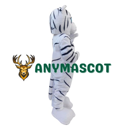 White Tiger Cartoon Mascot Christmas Costume