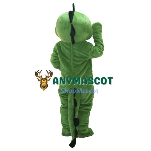 Cute Christmas Green Dinosaur Mascot Costume