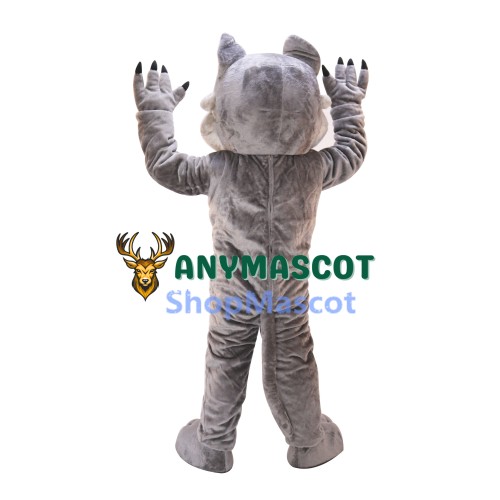 Grey Power Wolf Mascot Costume