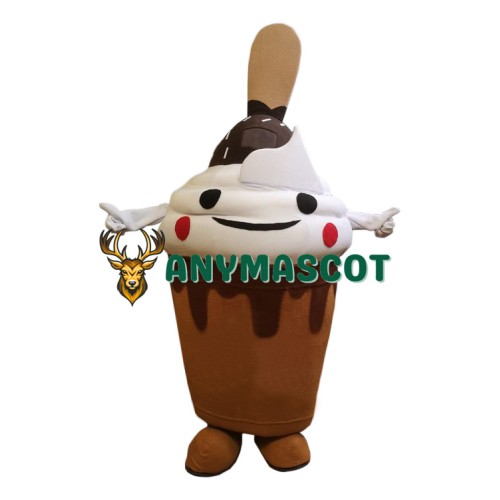 Happy Realistic Ice Cream Mascot Costume