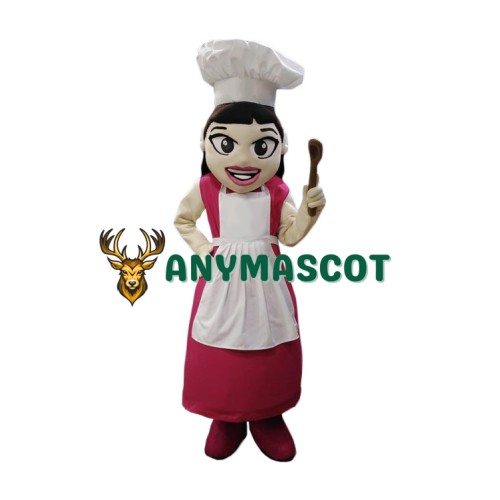 Friendly Female Chef Mascot Costume