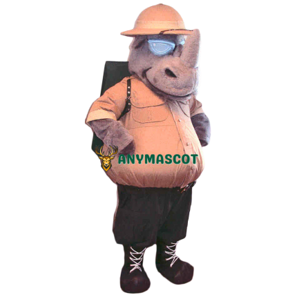 Explorer Rhino Mascot Costume