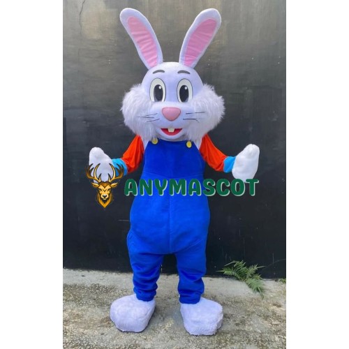 Affordable Blue Suit Easter Bunny Mascot Costume