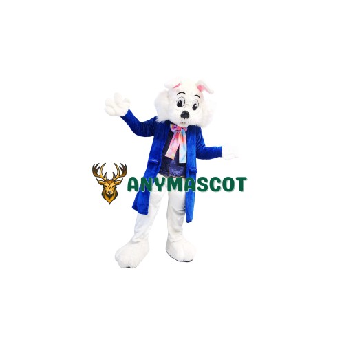 Superb Blue Suit Easter Bunny Mascot Costume