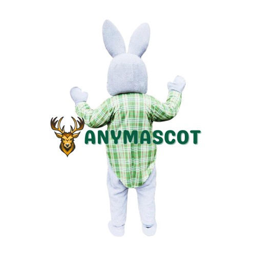 Realistic Green Suit Rabbit Mascot Costume