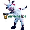 White & Red Lightweight Cow Mascot Costume