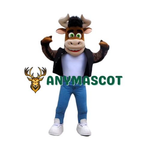 Friendly Power Bull Mascot Costume